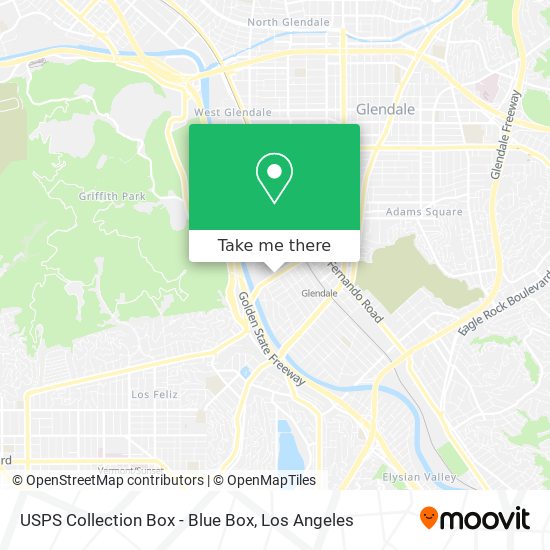 Mapa de USPS Collection Box - Blue Box