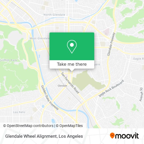 Mapa de Glendale Wheel Alignment