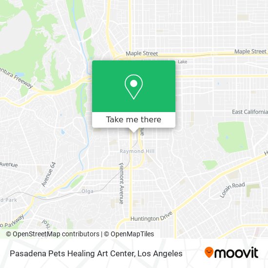 Pasadena Pets Healing Art Center map