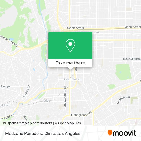 Medzone Pasadena Clinic map