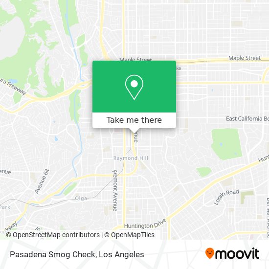 Pasadena Smog Check map