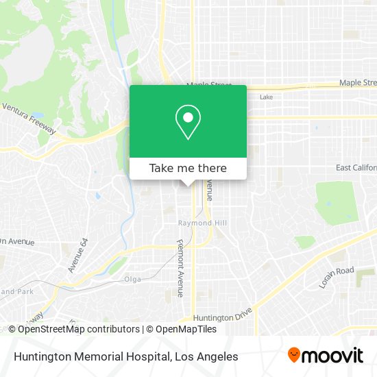 Huntington Memorial Hospital map