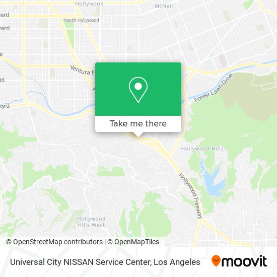 Mapa de Universal City NISSAN Service Center