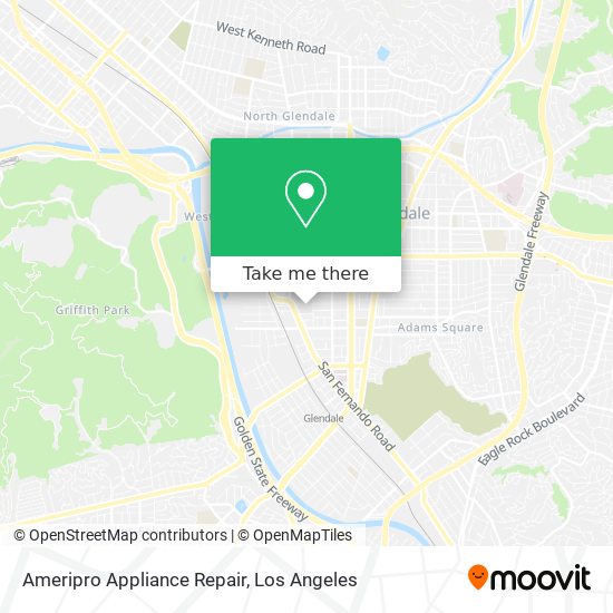 Ameripro Appliance Repair map