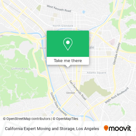 Mapa de California Expert Moving and Storage