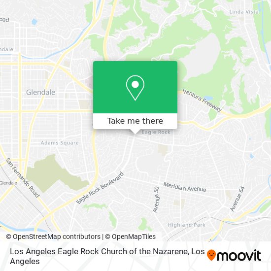 Mapa de Los Angeles Eagle Rock Church of the Nazarene