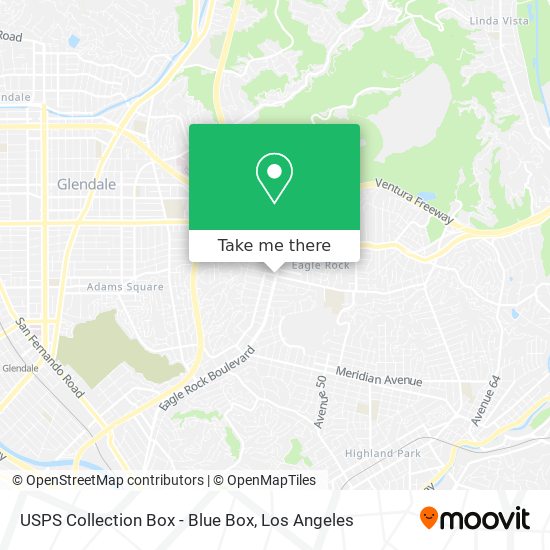 Mapa de USPS Collection Box - Blue Box