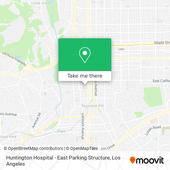 Mapa de Huntington Hospital - East Parking Structure