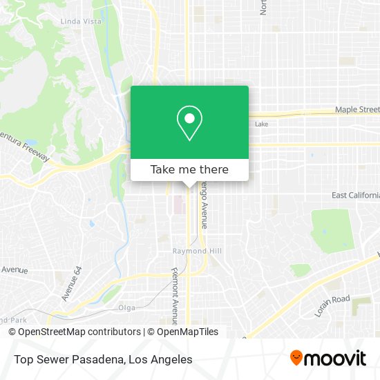 Top Sewer Pasadena map