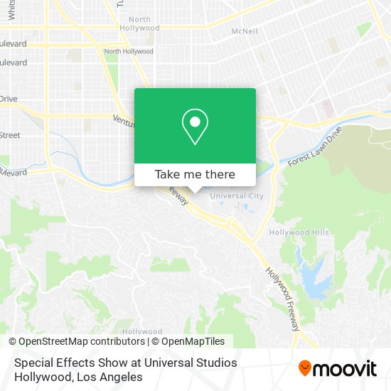 Special Effects Show at Universal Studios Hollywood map