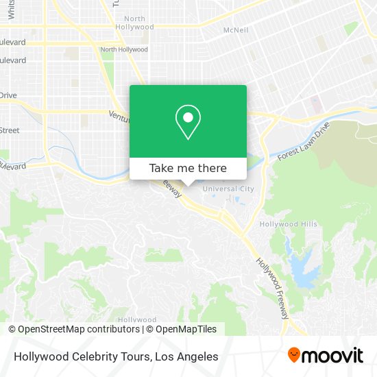 Mapa de Hollywood Celebrity Tours