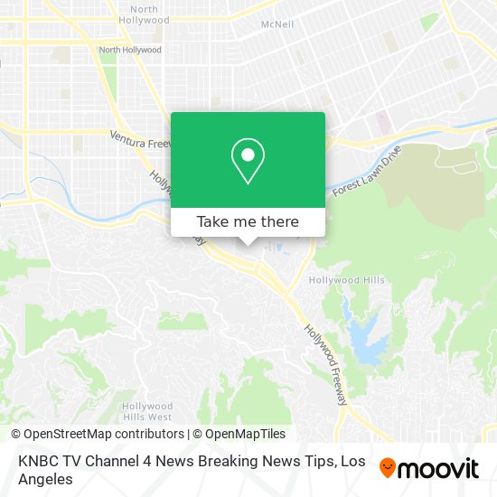 Mapa de KNBC TV Channel 4 News Breaking News Tips