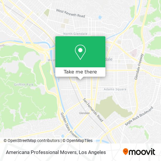 Americana Professional Movers map