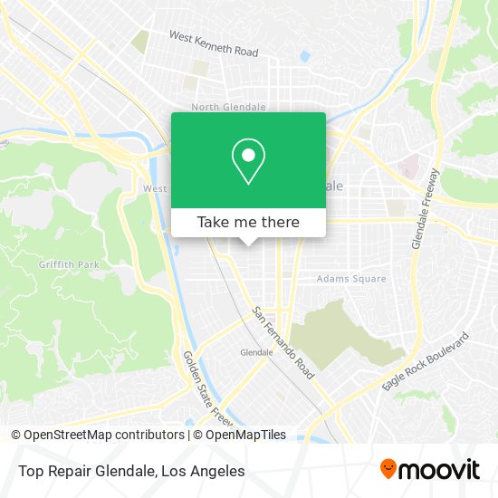 Top Repair Glendale map