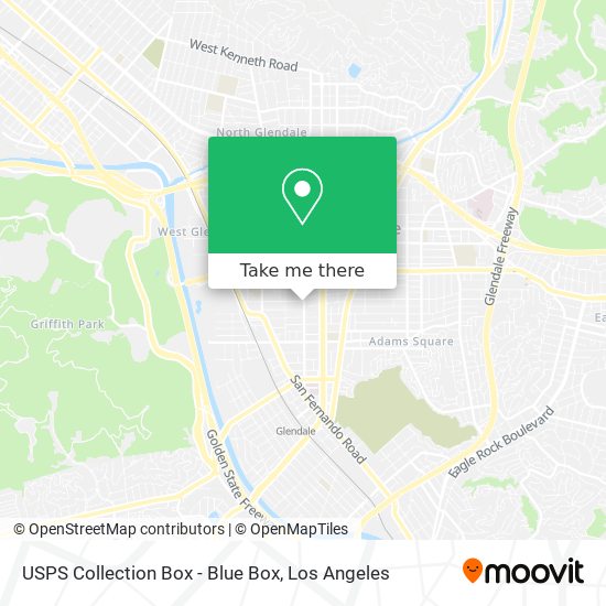 Mapa de USPS Collection Box - Blue Box