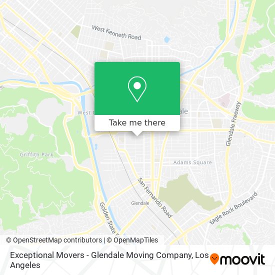 Mapa de Exceptional Movers - Glendale Moving Company