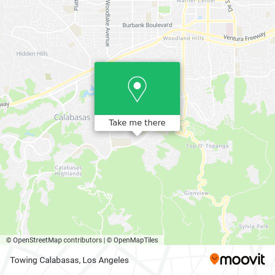 Towing Calabasas map