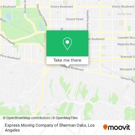 Mapa de Express Moving Company of Sherman Oaks