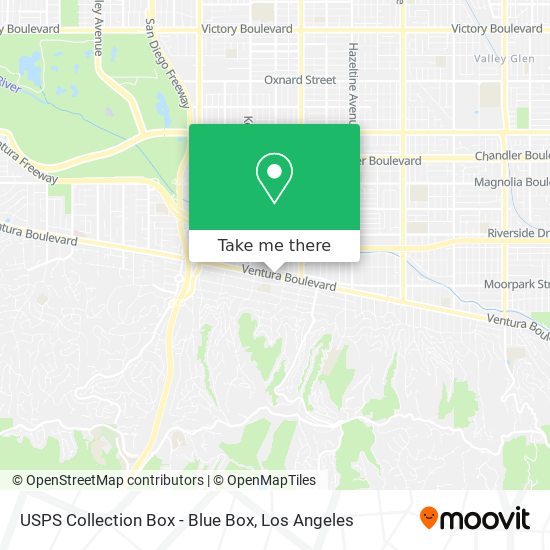 Mapa de USPS Collection Box - Blue Box