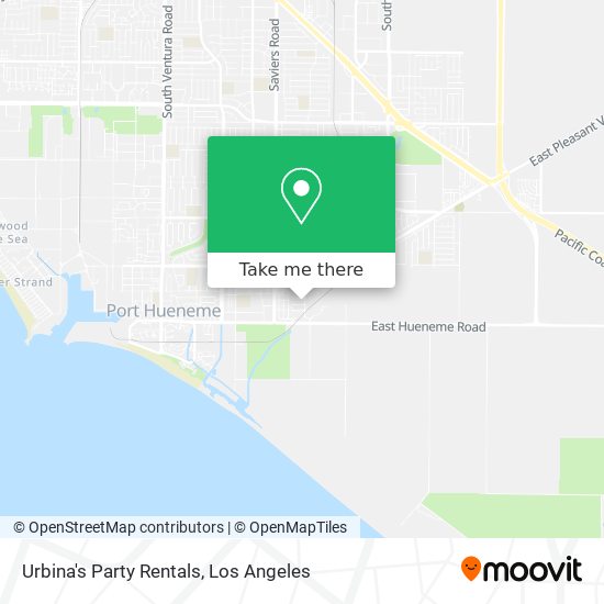Urbina's Party Rentals map