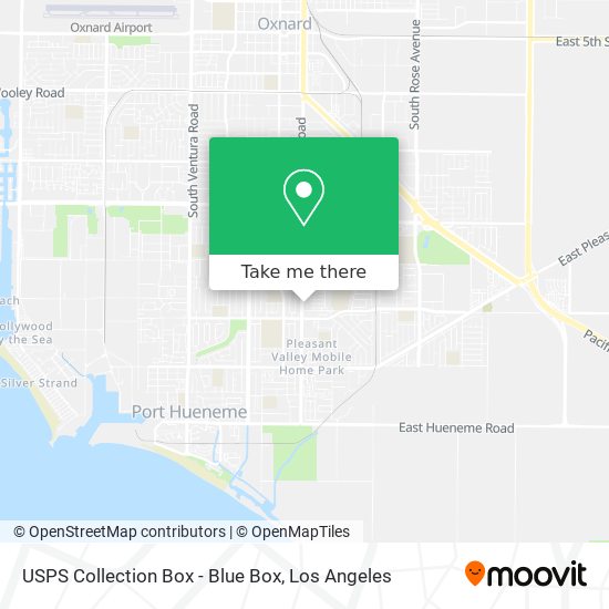 USPS Collection Box - Blue Box map