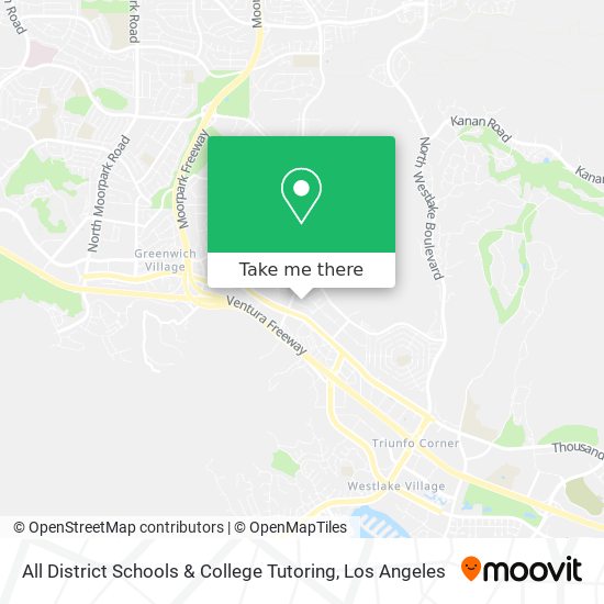 All District Schools & College Tutoring map