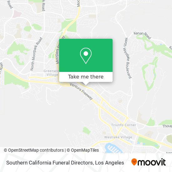 Southern California Funeral Directors map