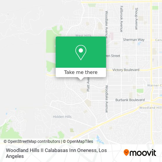 Mapa de Woodland Hills II Calabasas Inn Oneness