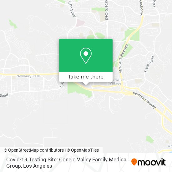 Covid-19 Testing Site: Conejo Valley Family Medical Group map