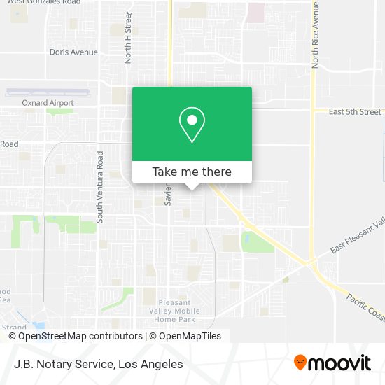 J.B. Notary Service map