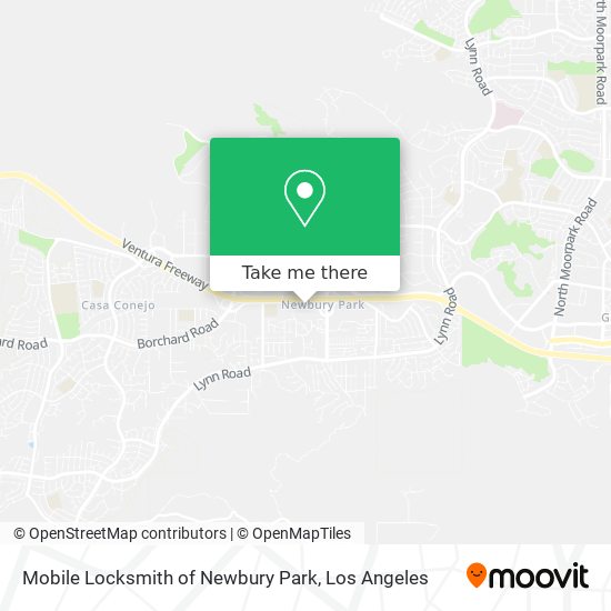 Mobile Locksmith of Newbury Park map