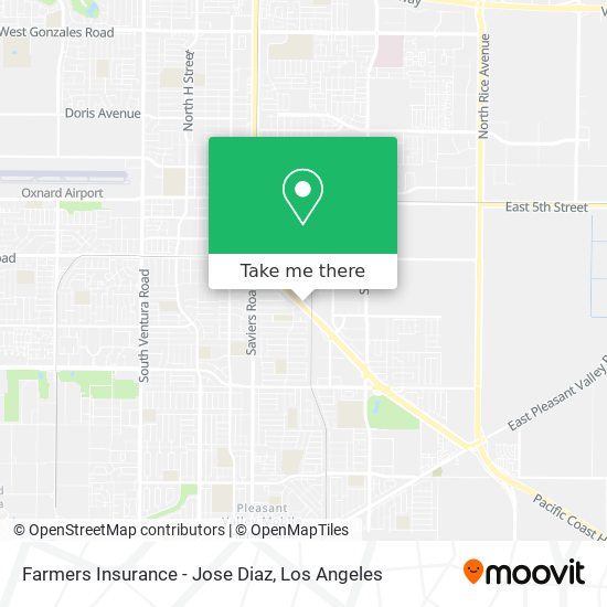 Farmers Insurance - Jose Diaz map