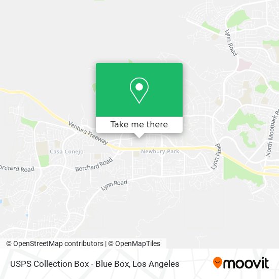 Mapa de USPS Collection Box - Blue Box