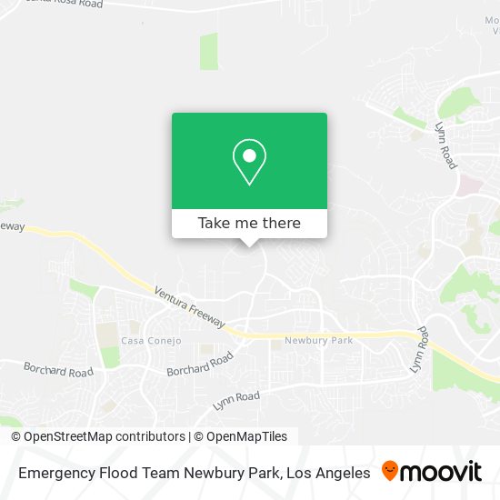 Emergency Flood Team Newbury Park map
