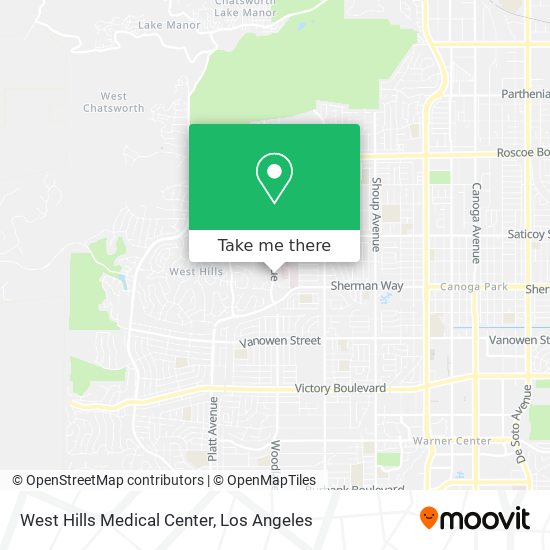 West Hills Medical Center map