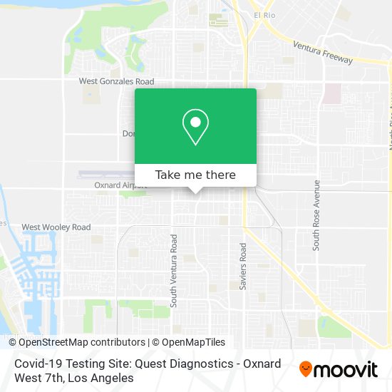 Covid-19 Testing Site: Quest Diagnostics - Oxnard West 7th map