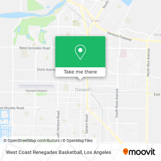 Mapa de West Coast Renegades Basketball