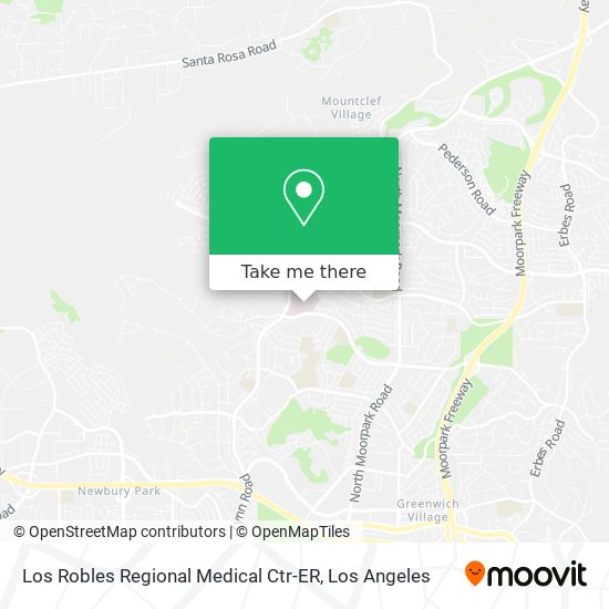 Los Robles Regional Medical Ctr-ER map