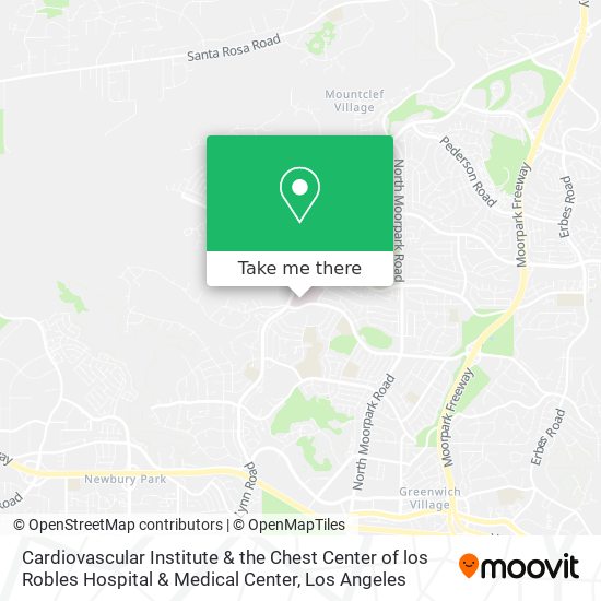 Mapa de Cardiovascular Institute & the Chest Center of los Robles Hospital & Medical Center