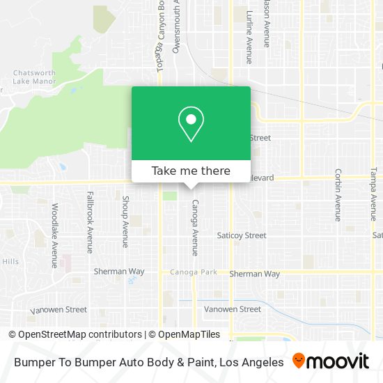 Mapa de Bumper To Bumper Auto Body & Paint