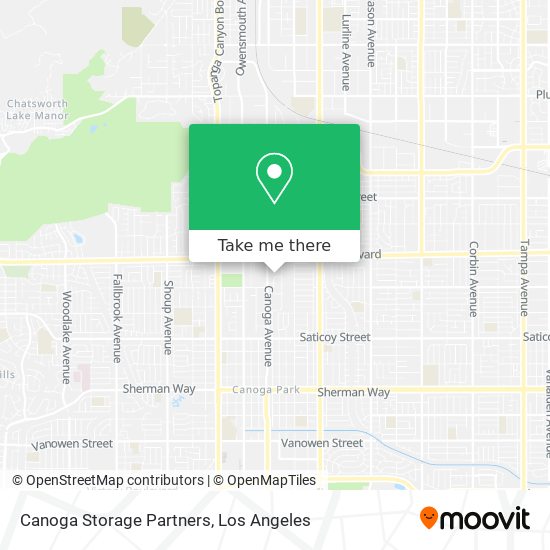Mapa de Canoga Storage Partners