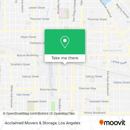 Acclaimed Movers & Storage map