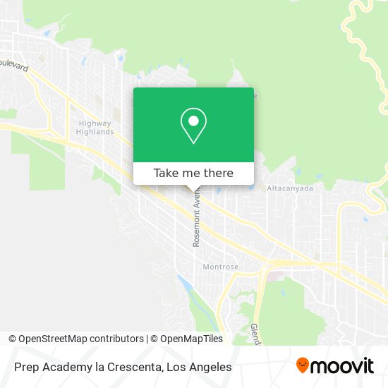 Mapa de Prep Academy la Crescenta