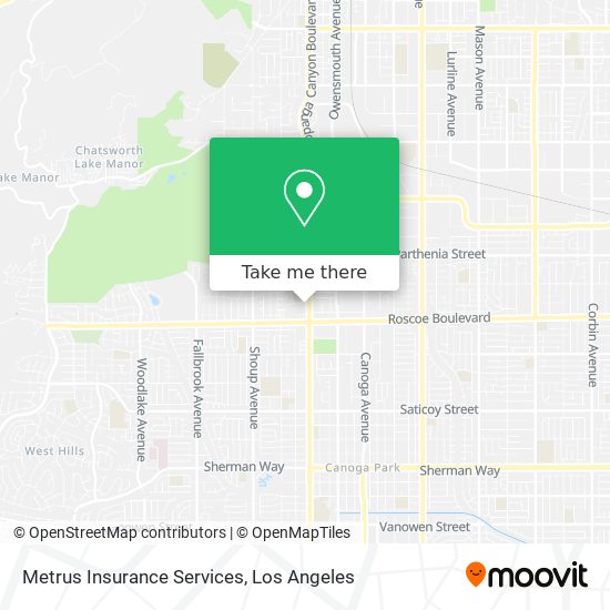 Mapa de Metrus Insurance Services