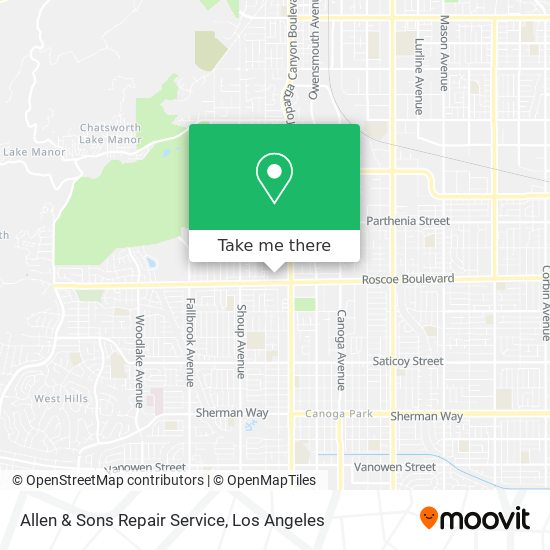 Allen & Sons Repair Service map