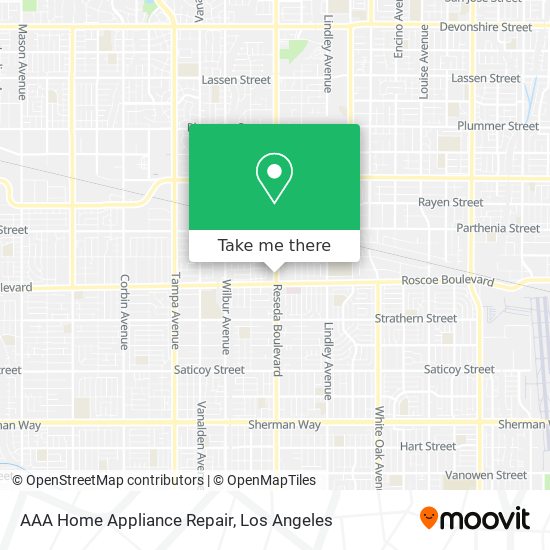 Mapa de AAA Home Appliance Repair