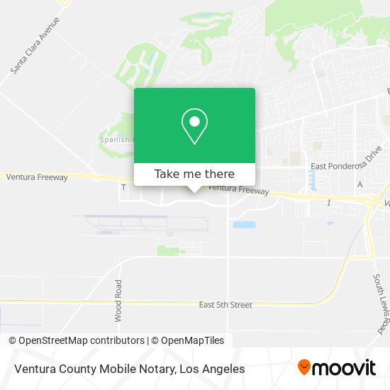 Mapa de Ventura County Mobile Notary