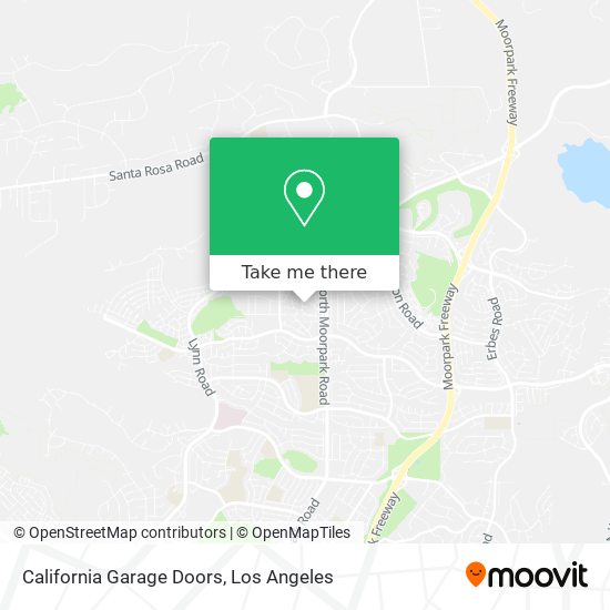 California Garage Doors map