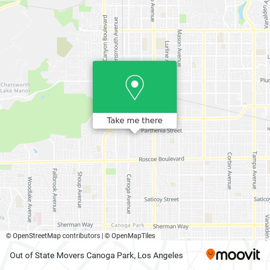 Mapa de Out of State Movers Canoga Park