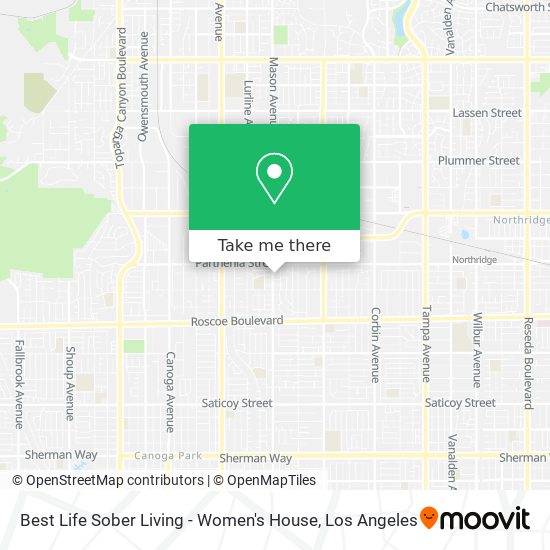 Best Life Sober Living - Women's House map